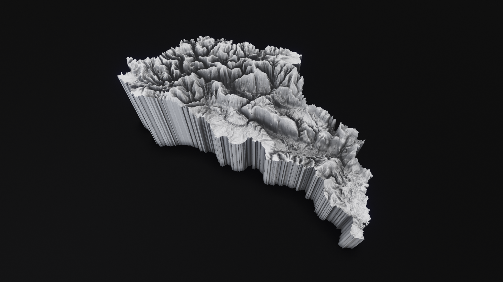 Représentation cartographique 3D basée sur des données topographiques